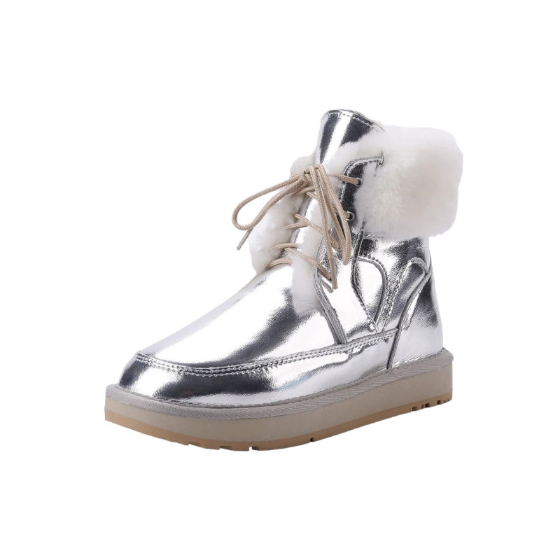 Casual Warm Leather Short Ankle Snow Boots