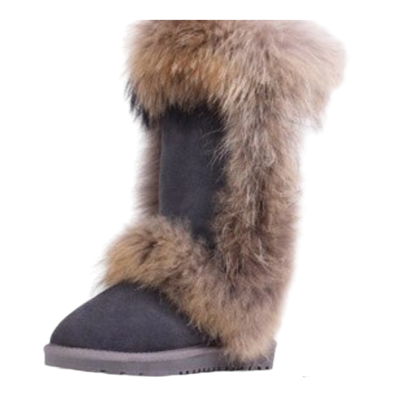 Leather Knee High Suede Winter Boots For Women