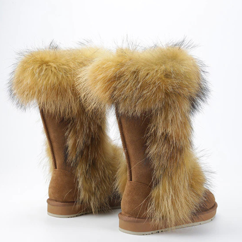 Leather Knee High Suede Winter Boots For Women