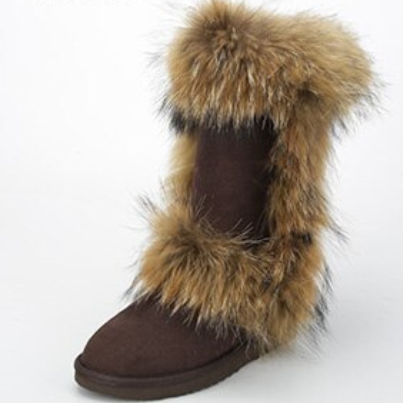 Leather Knee High Suede Winter Boots For Women