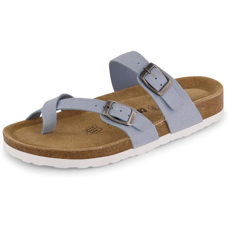 Women Comfort Sandals With Double Buckle