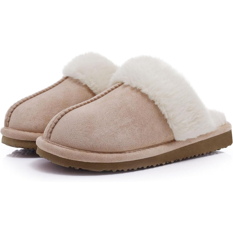 Cozy Fleece Lined Suede Plush Slippers