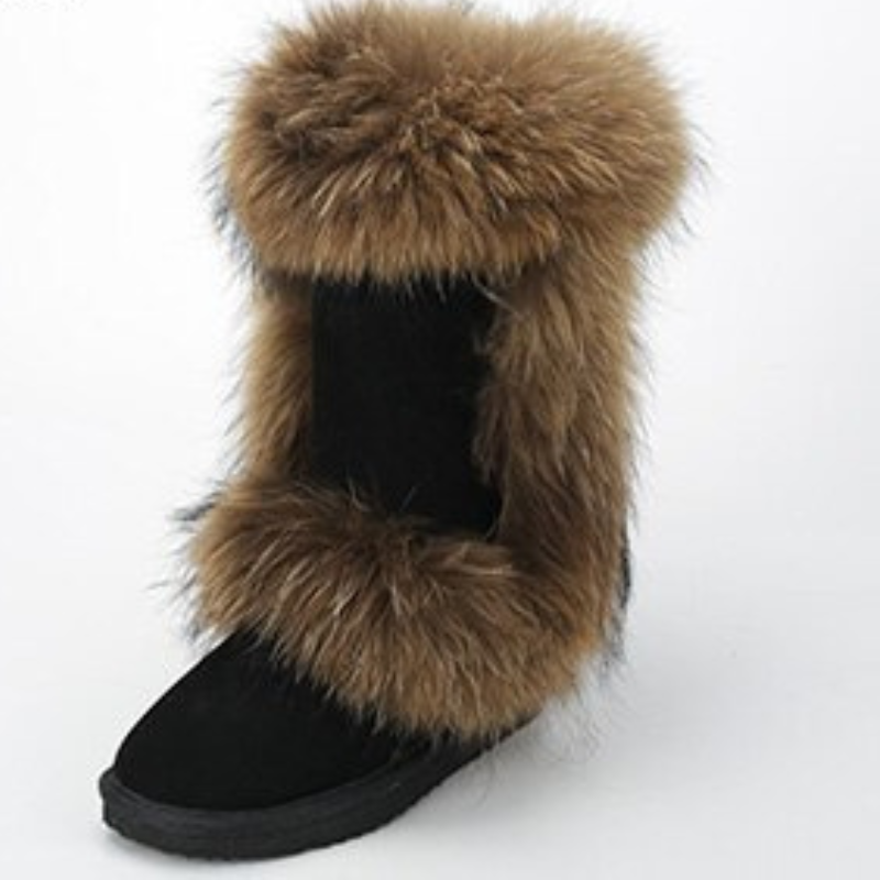 Leather Knee High Suede Winter Boots For Women