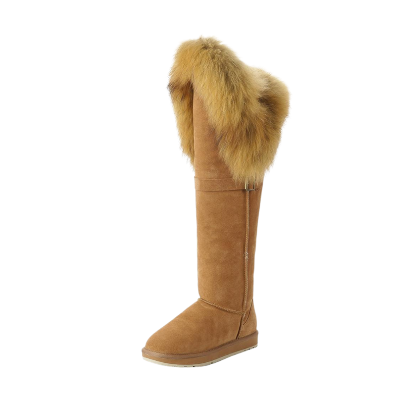 Suede Leather Natural Winter Snow Boots