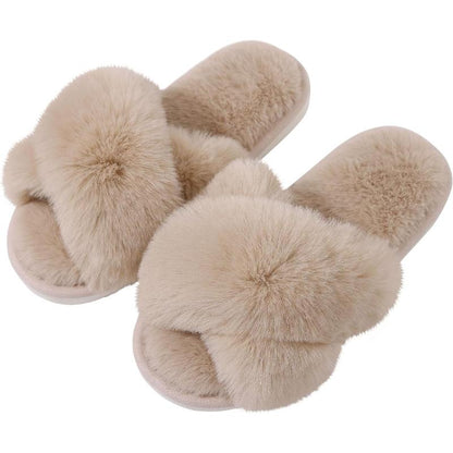 Cross Strap Foam Slippers For Women