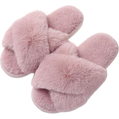 Cross Strap Foam Slippers For Women