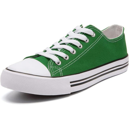 Solid Color Canvas Lace Up Shoes For Men