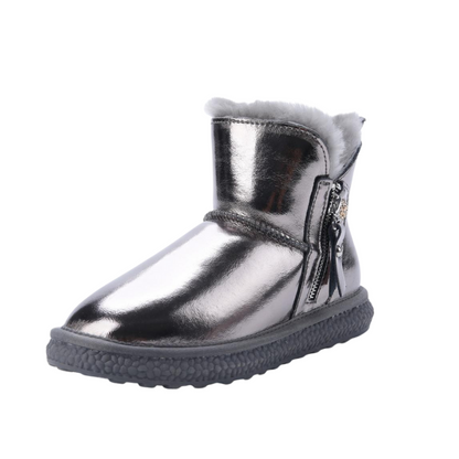 Fur Lined Ankle Short Casual Leather Boots