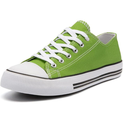 Solid Color Canvas Lace Up Shoes For Men