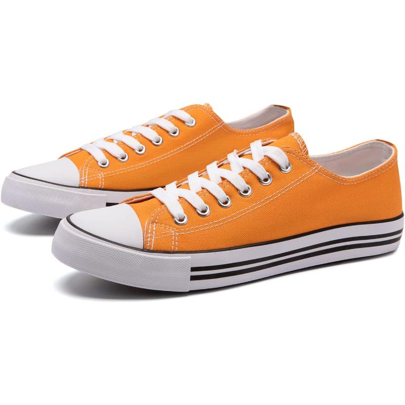 Solid Color Canvas Lace Up Shoes For Men