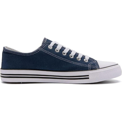 Solid Color Canvas Lace Up Shoes For Men