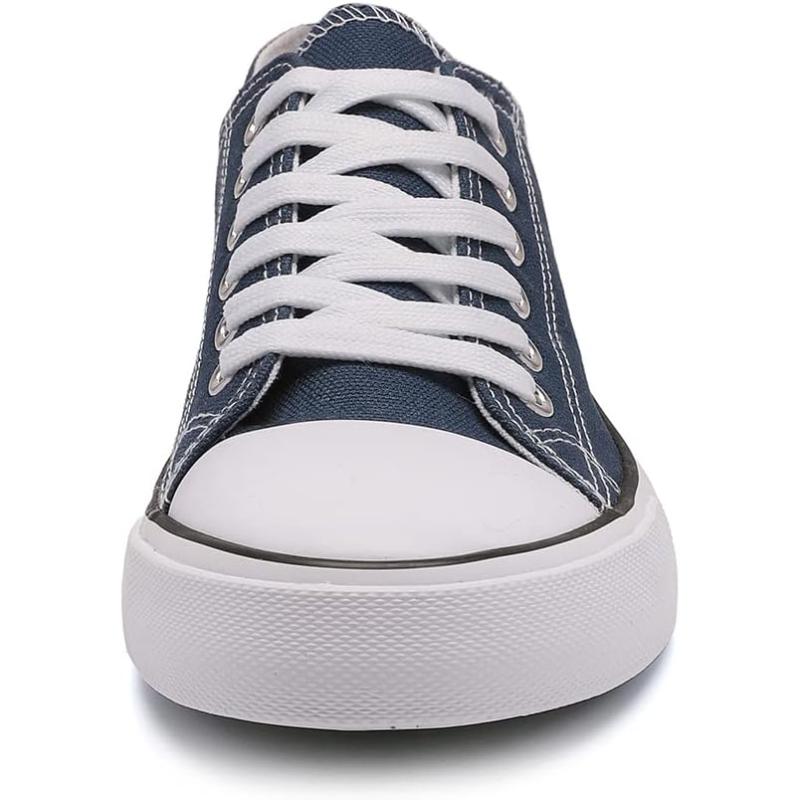 Solid Color Canvas Lace Up Shoes For Men