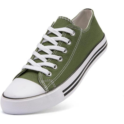 Solid Color Canvas Lace Up Shoes For Men