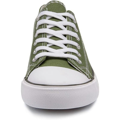 Solid Color Canvas Lace Up Shoes For Men