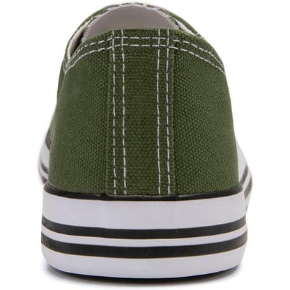 Solid Color Canvas Lace Up Shoes For Men