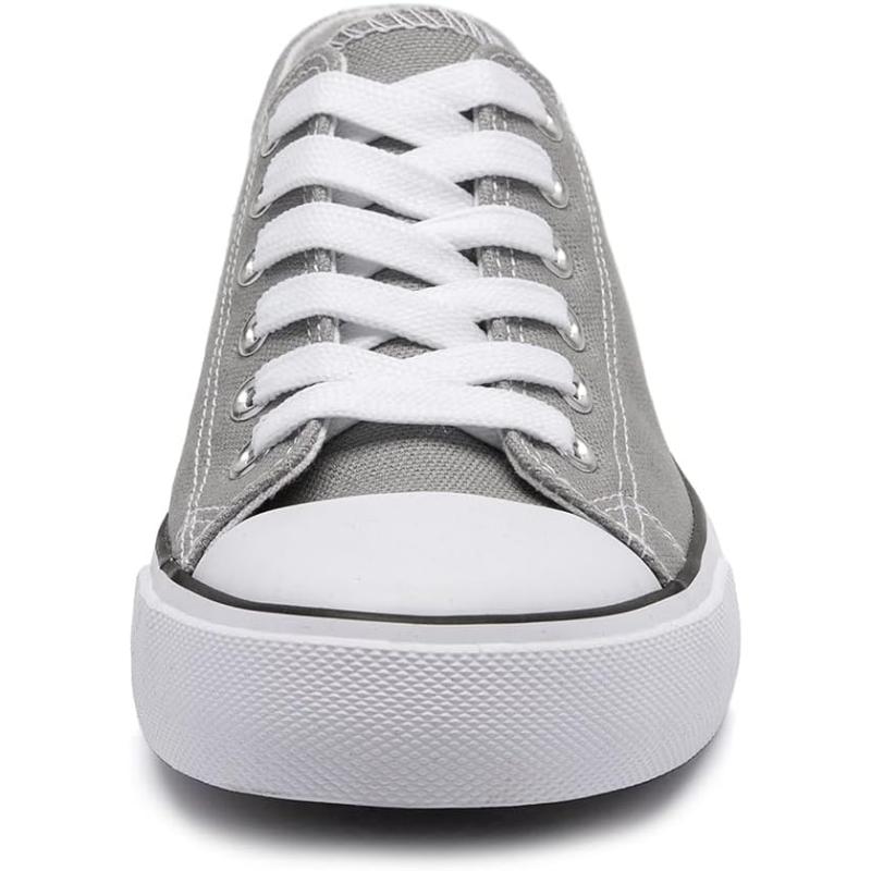 Solid Color Canvas Lace Up Shoes For Men