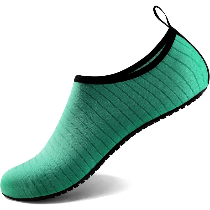 Unisex Sleek Striped Design Aqua Shoes