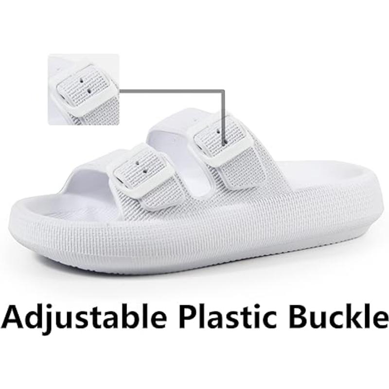 Unisex Soft Adjustable Dual Buckle Comfort Sandals