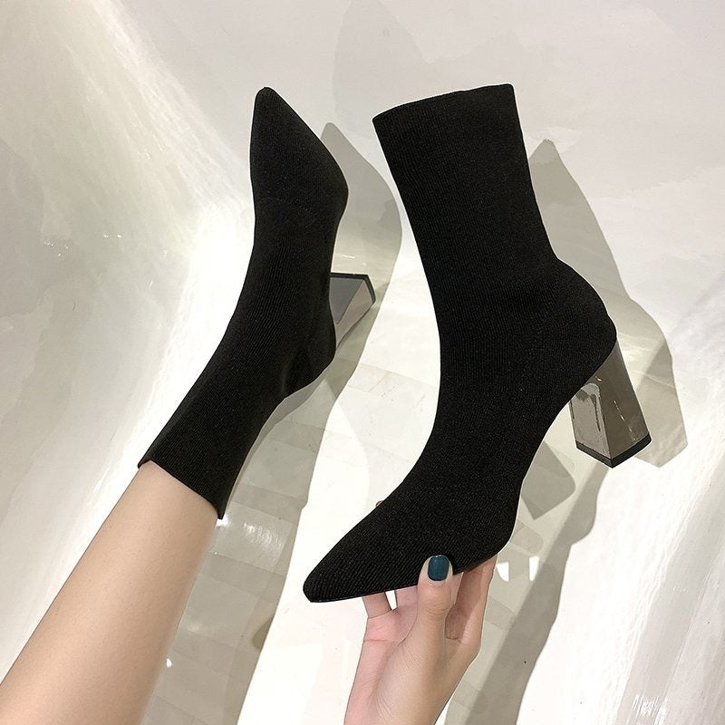 Heeled Chelsea Boots - Ankle High