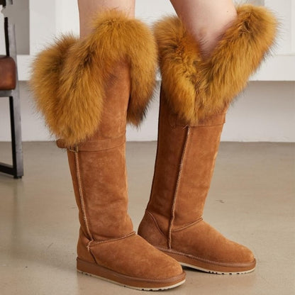Leather Women Winter Snow Boots