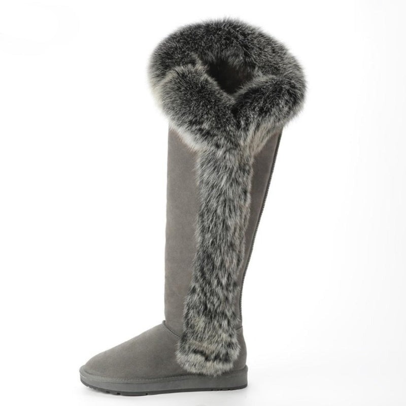 High Knee Fur Snow Boots – The Boston Boots